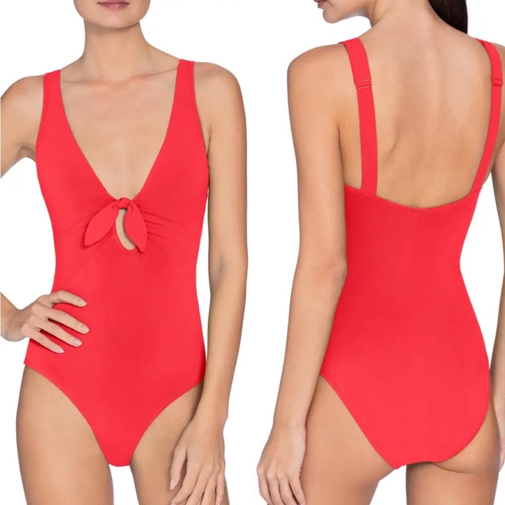 SALE❤️NEW Robin Piccone Ava Plunge Underwire One-Piece